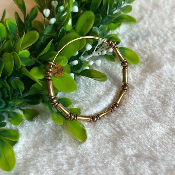 Alex and Ani Goldtone Bamboo Beaded Bracelet - Picture 1 of 4